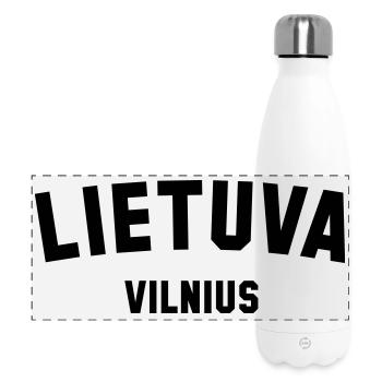VILNIUS, Lietuva, Lithuania, Lithuania - Panoramic Thermal Bottle 500 ml - white - Front