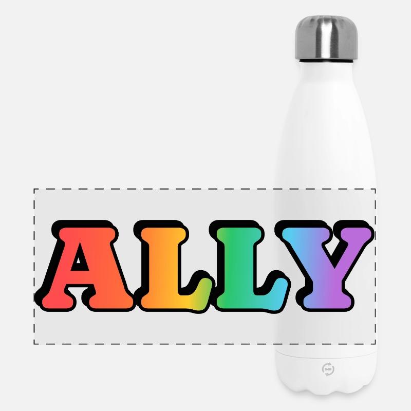 Gay Ally - Panorama Isolierflasche 500 ml - Weiß