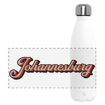 Écriture rétro de Johannesburg - Gourde isotherme panoramique 500 ml - blanc - Devant
