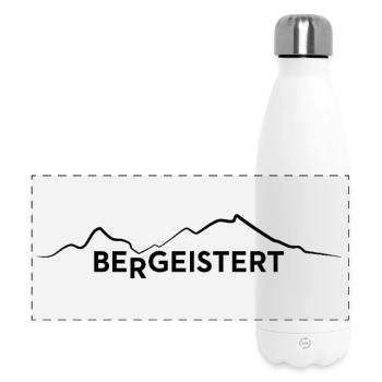 bergeistert Wandern Natur Outdoor Sport - Panorama Isolierflasche 500 ml - Weiß - Vorne