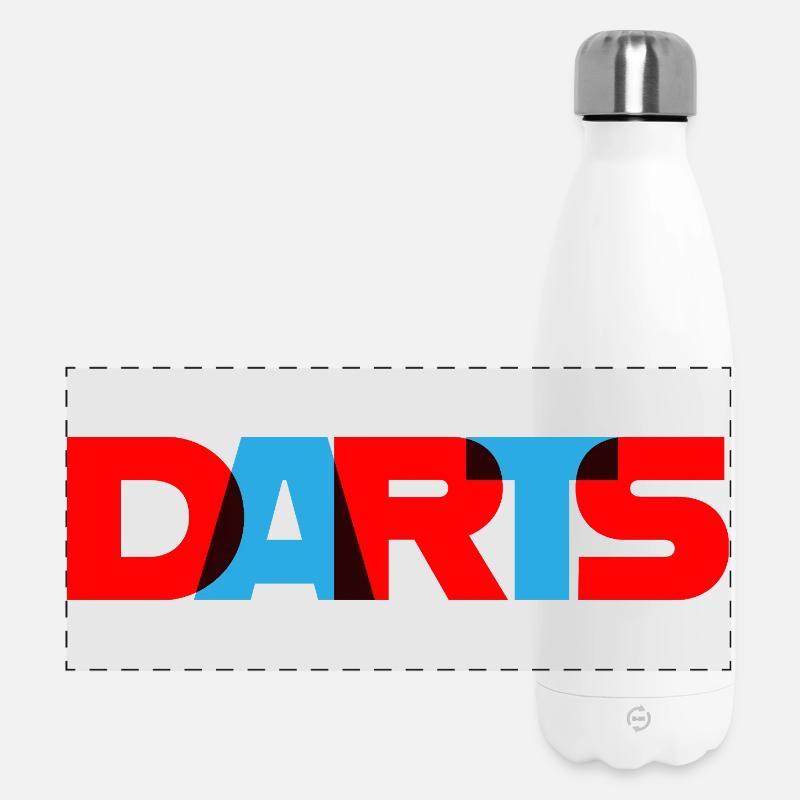 Dart, DARTS_3D_Farben - Gourde isotherme panoramique 500 ml - blanc