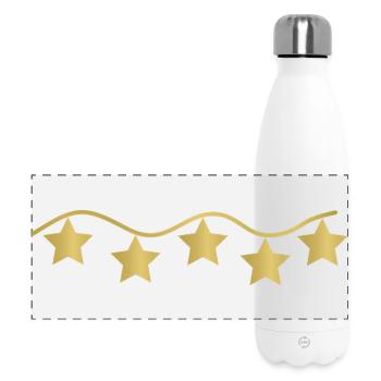 gold star garland - Panoramic Thermal Bottle 500 ml - white - Front
