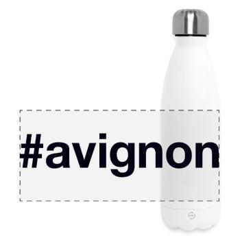 AVIGNON Hashtag - Gourde isotherme panoramique 500 ml - blanc - Devant
