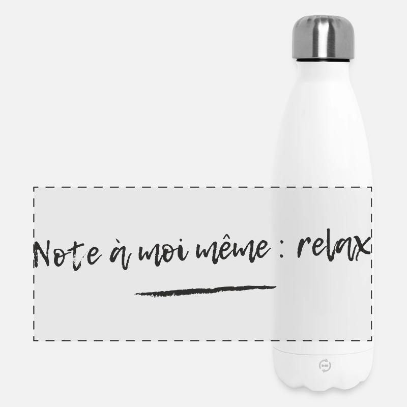 Humour Note to self: relax - Panoramic Thermal Bottle 500 ml - white