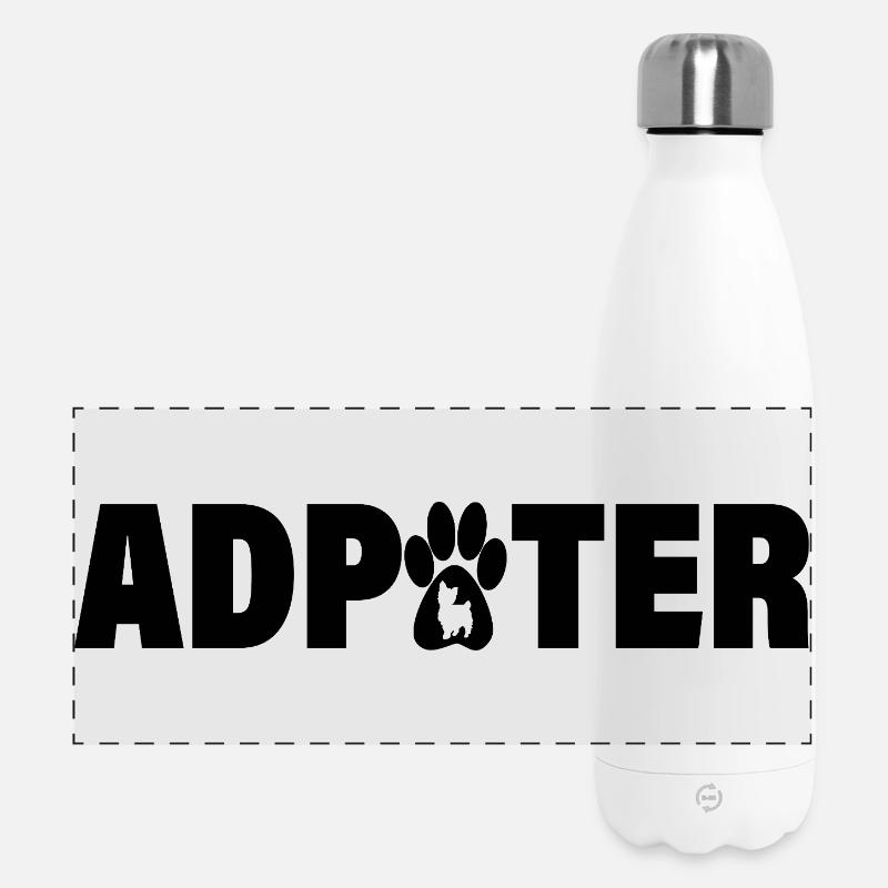 Adopt a Cat – Give It a Loving Home - Panoramic Thermal Bottle 500 ml - white