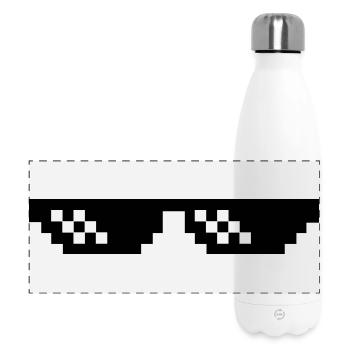 Pixelbrille Deal with it Sonnebrille - Panorama Isolierflasche 500 ml - Weiß - Vorne
