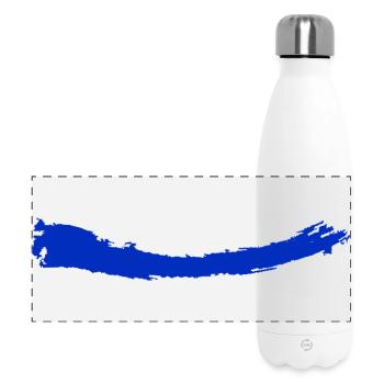 Pinsel | Brush | bleu - Panorama Isolierflasche 500 ml - Weiß - Vorne