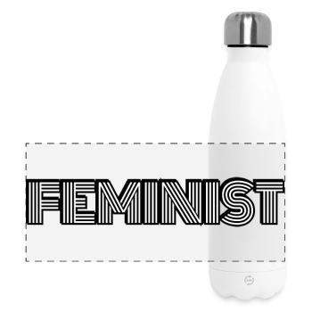 Feministin - Panorama Isolierflasche 500 ml - Weiß - Vorne
