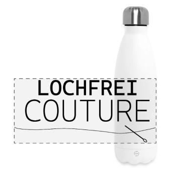 Holeless Couture – Design drôle de déclaration - Gourde isotherme panoramique 500 ml - blanc - Devant