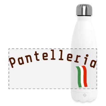 Pantelleria texte italie - Gourde isotherme panoramique 500 ml - blanc - Devant