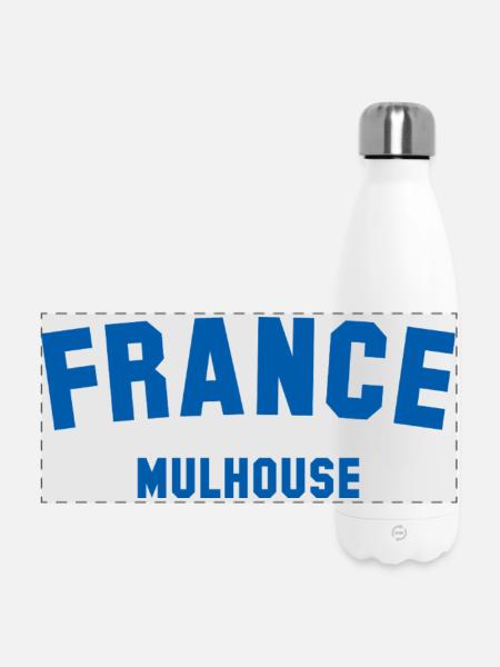 Mulhouse, France, France - Gourde isotherme panoramique 500 ml - blanc