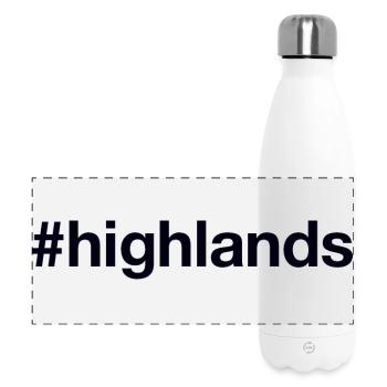 HIGHLANDS, Écosse - Gourde isotherme panoramique 500 ml - blanc - Devant