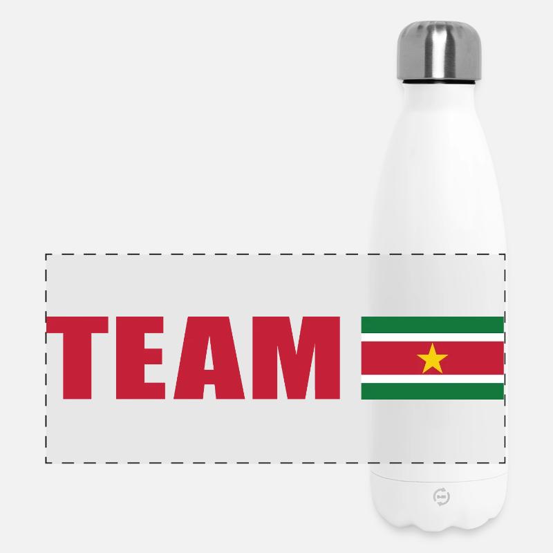 Support-Team Surinam - Panorama Isolierflasche 500 ml - Weiß