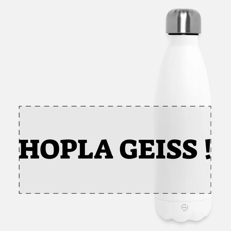 Hopla Geiss! - Panorama Isolierflasche 500 ml - Weiß