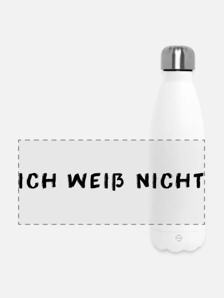 Ich weiß nicht - Panorama Isolierflasche 500 ml - Weiß