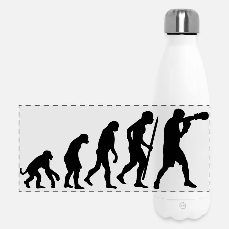 Evolution of Boxing - Panoramic Thermal Bottle 500 ml - white