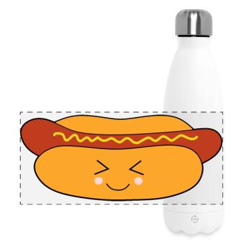 Hot dog Wurst - Panorama Isolierflasche 500 ml - Weiß - Vorne