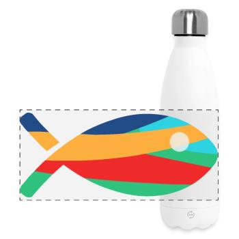 POISSON - Gourde isotherme panoramique 500 ml - blanc - Devant