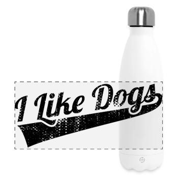 Citation d’un amoureux des chiens - Gourde isotherme panoramique 500 ml - blanc - Devant