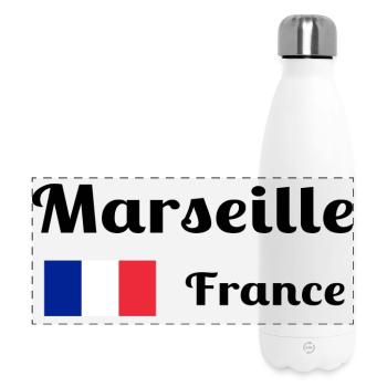 Marseille Frankreich - Stilvolle Drucke - Panorama Isolierflasche 500 ml - Weiß - Vorne