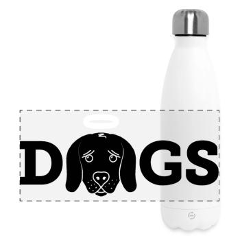 Holy Dogs (black) - Panoramic Thermal Bottle 500 ml - white - Front