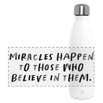 Miracles Lapins Taux de motivation - Gourde isotherme panoramique 500 ml - blanc - Devant