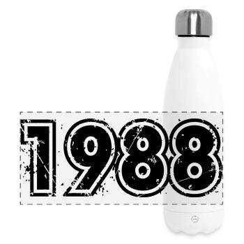 Jahrgang 1988 - Panorama Isolierflasche 500 ml - Weiß - Vorne
