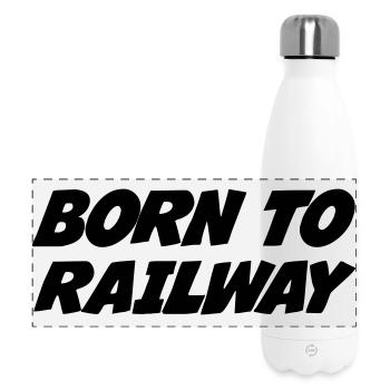 Cheminot / Chemin de fer / Train / Metro - Gourde isotherme panoramique 500 ml - blanc - Devant
