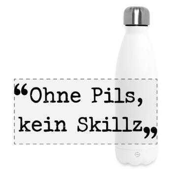 Ruhrpott dialekt ohne Pils, kein Skillz Ruhrgebiet - Panorama Isolierflasche 500 ml - Weiß - Vorne