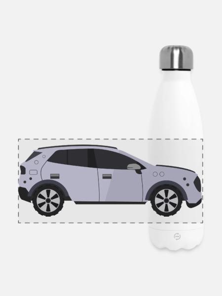 Auto - Panorama Isolierflasche 500 ml - Weiß