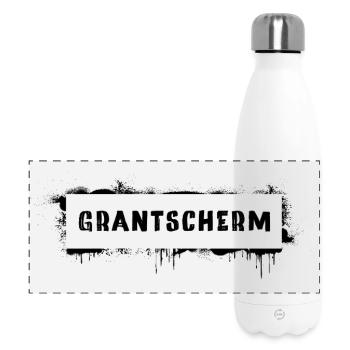 Grantscherm – Dicton culte du dialecte viennois - Gourde isotherme panoramique 500 ml - blanc - Devant