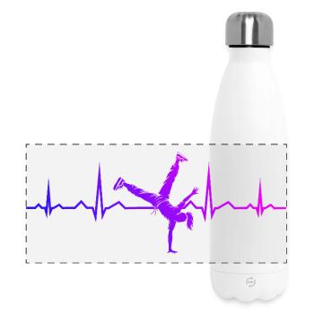 Streetdance Geschenkidee für eine Hip-Hop-Tänzerin - Panorama Isolierflasche 500 ml - Weiß - Vorne