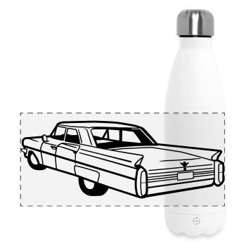 Caddy Vektor - Oldtimer, Low Rider - Panorama Isolierflasche 500 ml - Weiß - Vorne