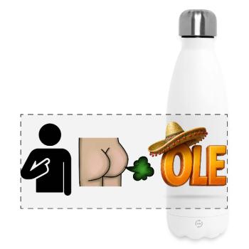 T-shirt Rebus pour les plus décontractés - Gourde isotherme panoramique 500 ml - blanc - Devant