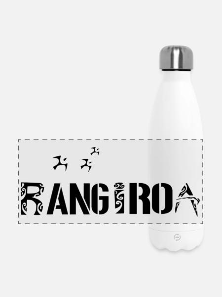 RANGIROA (Schwarz) - Panorama Isolierflasche 500 ml - Weiß