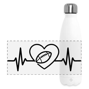 Heart Rugby XV – Passion for Team Sports - Panoramic Thermal Bottle 500 ml - white - Front