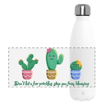 Sweet Cactus Trio - Blooming - Panoramic Thermal Bottle 500 ml - white - Front