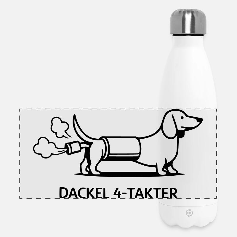 dackel viertakter gassi - Panorama Isolierflasche 500 ml - Weiß