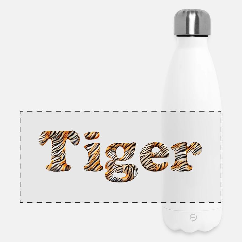 Der Tiger in Dir... - Panorama Isolierflasche 500 ml - Weiß