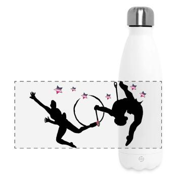 Gymnastique rythmique avec cerceaux - Gourde isotherme panoramique 500 ml - blanc - Devant