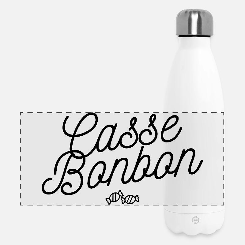 Candy Cracker Humor Feminine Funny Phrase - Panoramic Thermal Bottle 500 ml - white