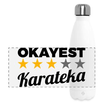 Funny Karateka - Panoramic Thermal Bottle 500 ml - white - Front