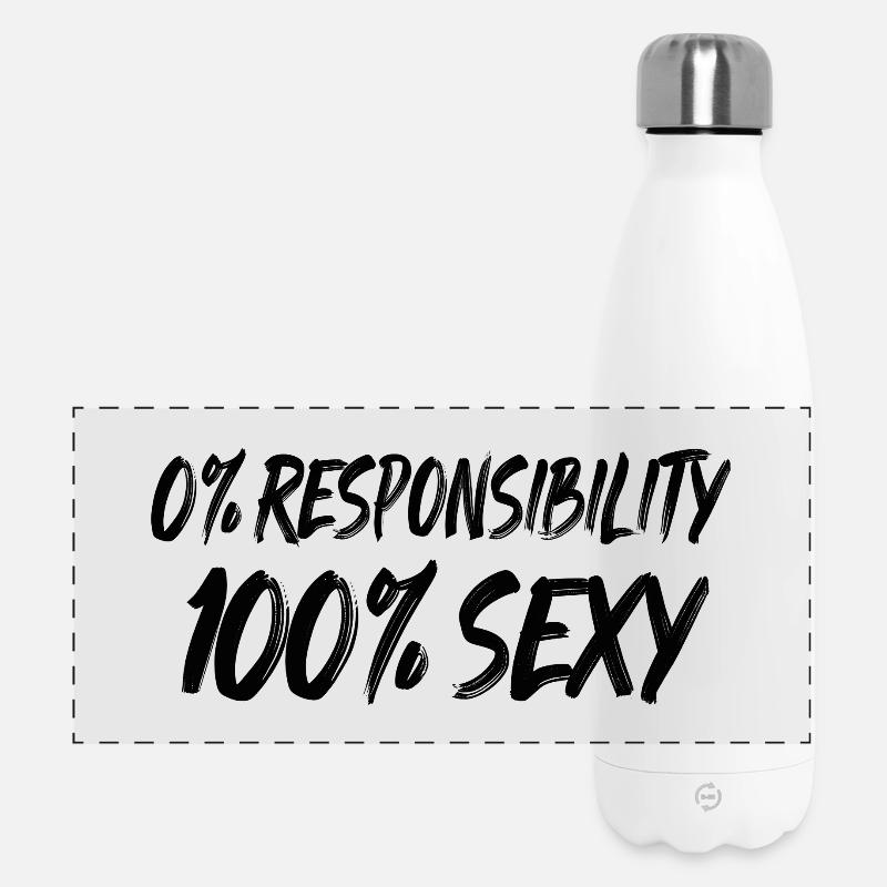 100% Sexy Typo Statement - Panoramic Thermal Bottle 500 ml - white