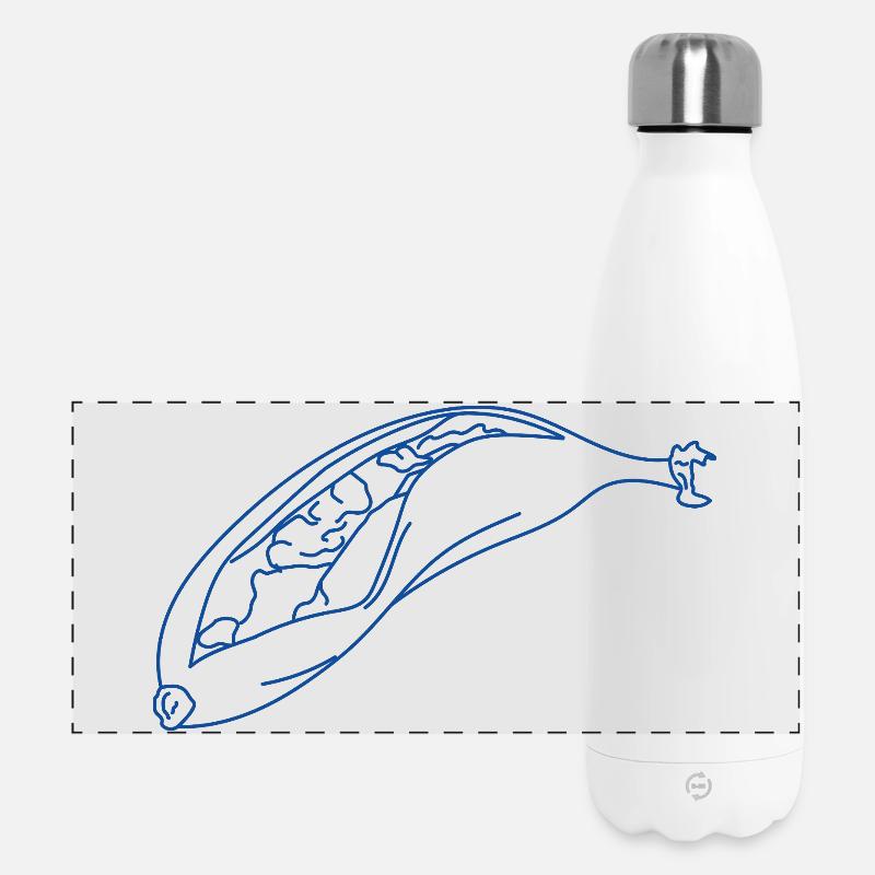 Schokoladenbanane - Panorama Isolierflasche 500 ml - Weiß