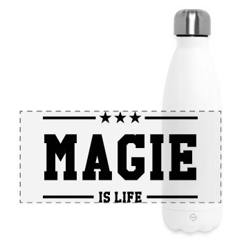 Magie is life - Gourde isotherme panoramique 500 ml - blanc - Devant