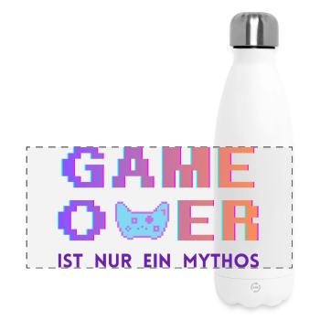 Game Over Mythos Pixel Gradient - Panorama Isolierflasche 500 ml - Weiß - Vorne