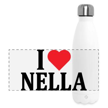 t-shirt name I love In the t-shirt gift idea - Panoramic Thermal Bottle 500 ml - white - Front