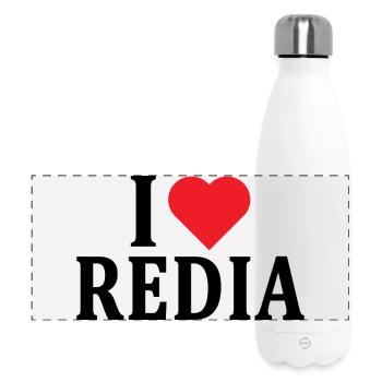 t-shirt I love Redia t-shirt gift idea - Panoramic Thermal Bottle 500 ml - white - Front