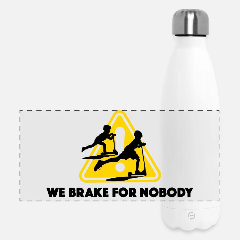 Scooter, scooter - totally crazy - Panoramic Thermal Bottle 500 ml - white