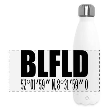 Bielefeld mit Koordinaten - Panorama Isolierflasche 500 ml - Weiß - Vorne